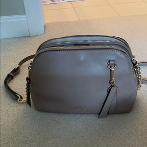 Nine West Taupe Crossbody Bag with Gold Details